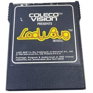 ColecoVision Lady Bug Game Cartridge 1982 Retro Arcade